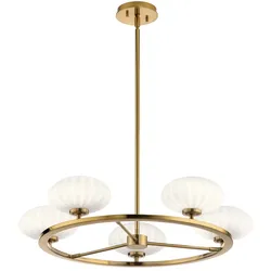 Hängeleuchte Deckenlampe Badezimmerlampe LED Pendellampe Gold Dimmbar D 71,1cm