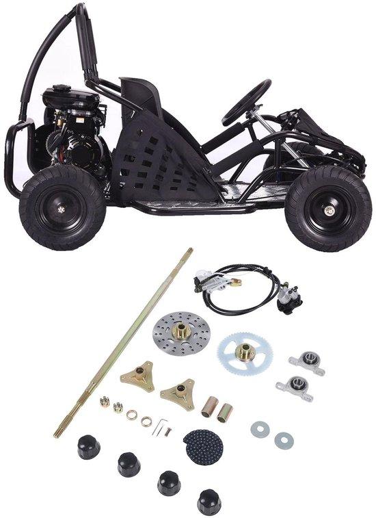 29-Zoll Achs-Montageset für Go-Karts - Ersatzteil für Quads - Robustes Metallmaterial - Inklusive Bremskomponenten - Ideal für Go-Karts