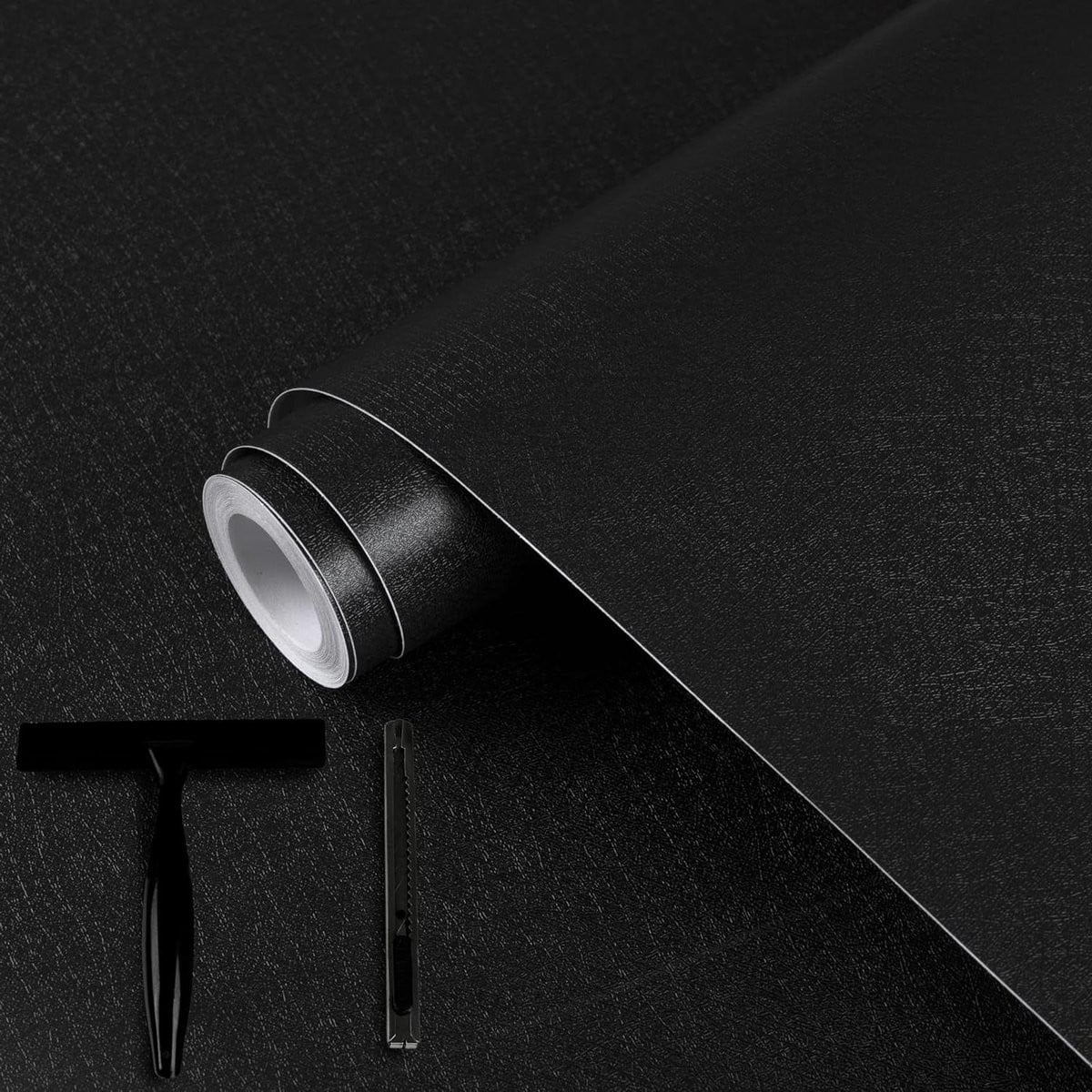 Zelfklevende Vinyl Wrap Folie voor Meubeldecoratie - Zwart - 60 x 500 cm