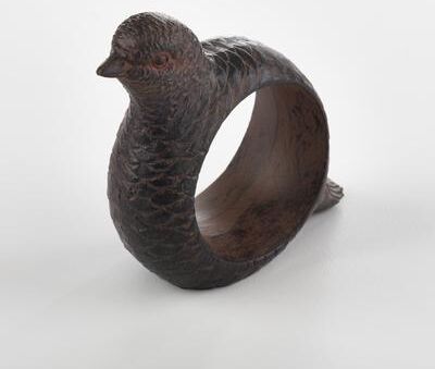 Saro Lifestyle Quail Napkin Ring Quail Design Napkin Ring (Set of 4)