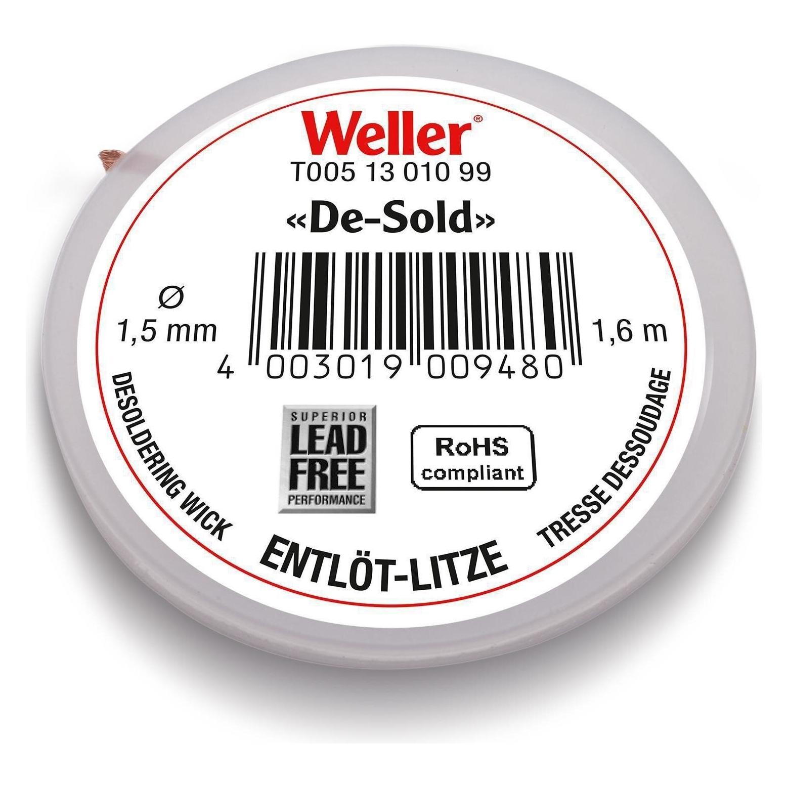 Weller Erem Entlötlitze, 1,5 mm, bleifrei, 1,6 m (Entlötlitze) (T0051301099)