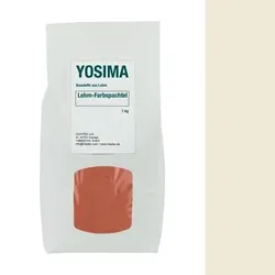 CLAYTEC YOSIMA Lehm-Farbspachtel Alt-Weiss - 1 kg Beutel