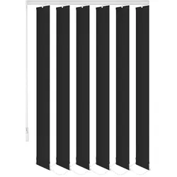 KS Handel 24 Lamellenvorhang Schiebevorhang fertiges Komplettsystem (schwarz, 100x180 cm)