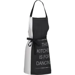 kela Schürze Gianna This Kitchen is for Dancing 80 x 67 cm - schwarz