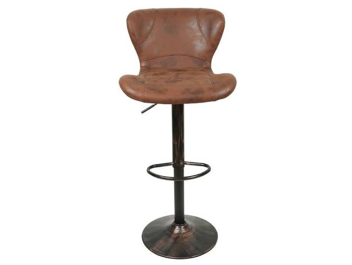 Chaise de bar - GOLDCMN - Lot de 2 - Cuir suédé - Marron