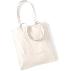 Westford-Mill Einkaufstasche W101 Bag for Life, natur, aus Baumwolle, faltbar, mit Henkeln, 38 x 42 cm