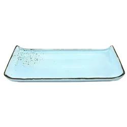 CreaTable Platte Nature Collection 16,5x33 cm Steinzeug Blau Hellblau