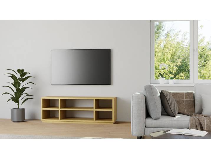Offenes Sideboard aus Massivholz Eiche Natur geölt