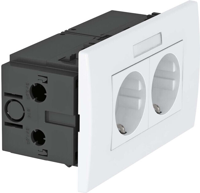 OBO Bettermann Unité de prises 2x 84×140×59 rws SDE-RW D0RW2B (6119427)
