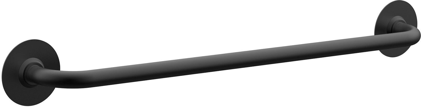Tecnomat BARRA PORTASALVIETTE SERIE GIADA IN ACCIAIO NERO OPACO FISSAGGIO ADESIVO