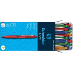 Schneider, Schreibstifte, 20 Kugelschreiber LOOX farbsortiert Schreibfarbe blau (20x)