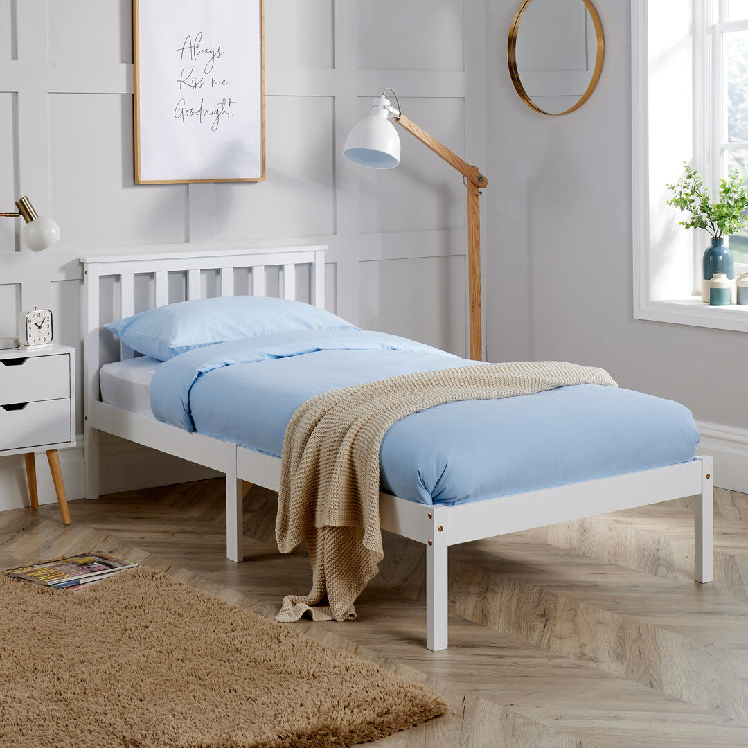 Marlow Home Co. Altamont Solid Wood Low End Bed Frame White Single (3‘)