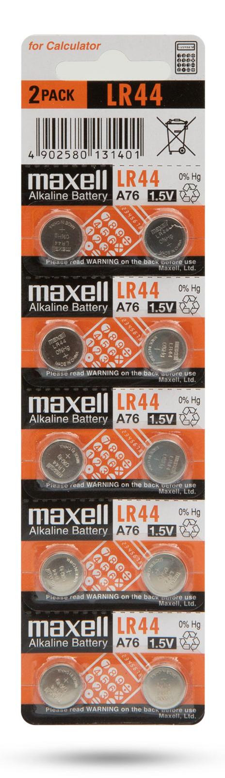 HomeShopXL 10x LR44 LR44W knoopcelbatterij 1,5V Alkaline Lekvrij