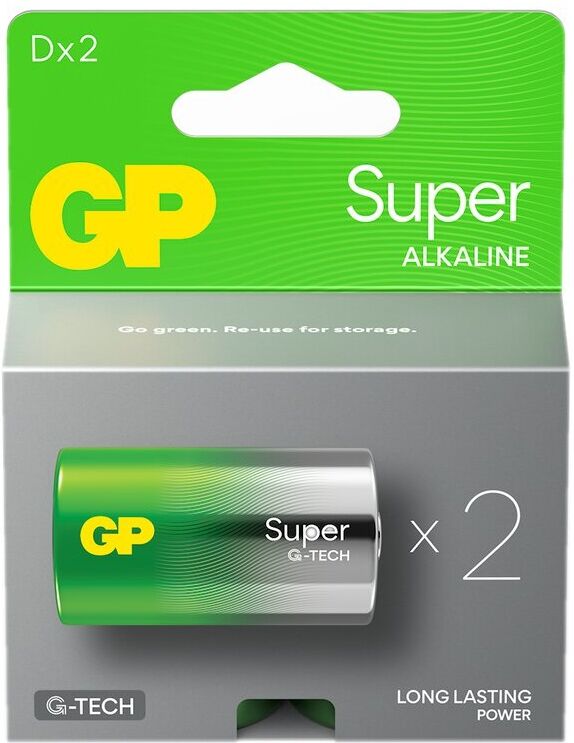 Blister 2 Pilhas Alcalinas LR20 - GP