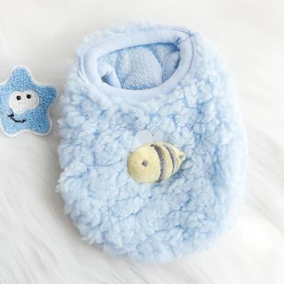 Uplift Picks Winter Velvet Newborn Kitten Sweater For Small Pets Bunny Puppies And Teacup Poodles blue Bee 0.4 0.8kg