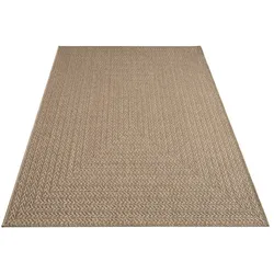 KADIMA DESIGN Teppich Kurzflor Unifarben Wohnzimmer schmutzabweisend Beige Rechteckig 240x340 | 100% Polypropylen, Rücken aus Polypropylen | pflegeleicht