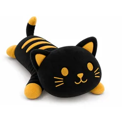 MIAOU Plüschkatze schwarz liegend 35cm