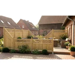 Sichtschutzzaun Stuttgart 180 x 150 cm – Garten Sichtschutz aus druckimprägniertem Fichtenholz – Terrassensichtschutz – Zaun für den Garten