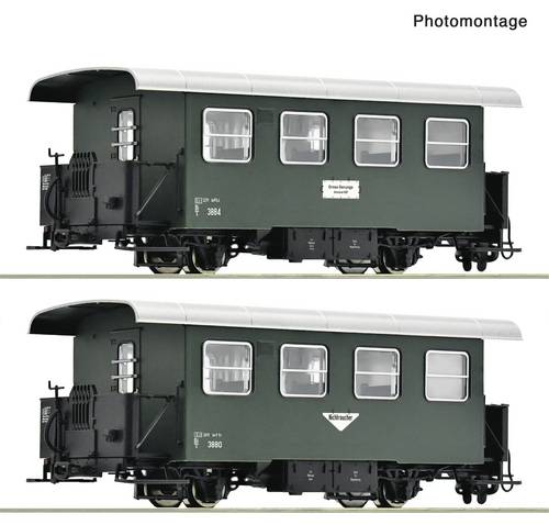 Roco 6240005 H0e 2-tlg. Set: Schmalspur-Personenwagen der ÖBB Wagenset Gattung Bi/s, der Österreichischen Bundesbahnen