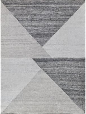 Exquisite Rugs Scandinavian handloomed New Zealand Wool Gray Area Rug