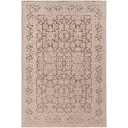 benuta Pop Flachgewebeteppich Tosca Grau 155x235 cm - Vintage-Stil Teppich im Used-Look