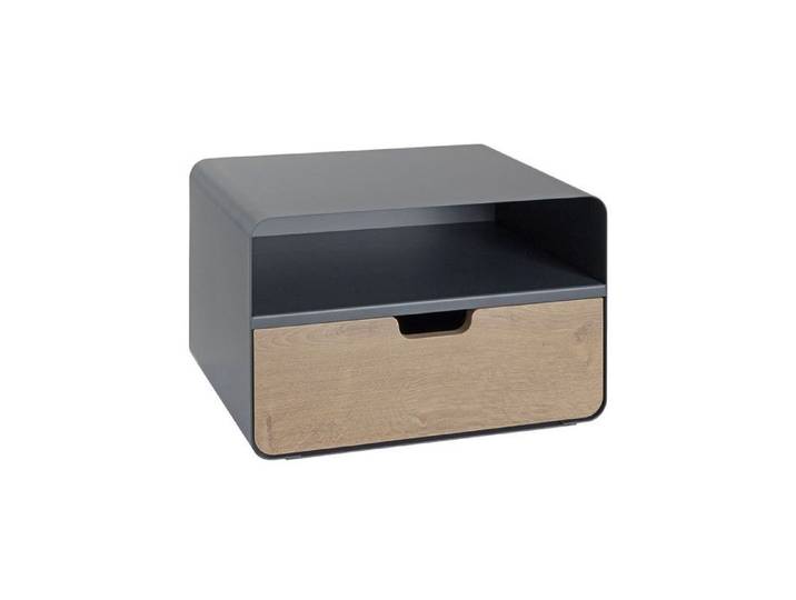 Étagère Murale Avec Tiroir & Niche  Korfu  38cm Anthracite