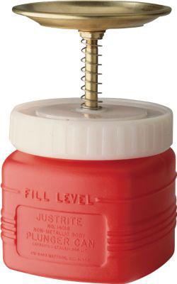 Sparanfeuchter Premium Line, Stahlblech, rot, 0,5 l, Ø 125 x H 133 mm, federnd gelagerter Tränkteller
