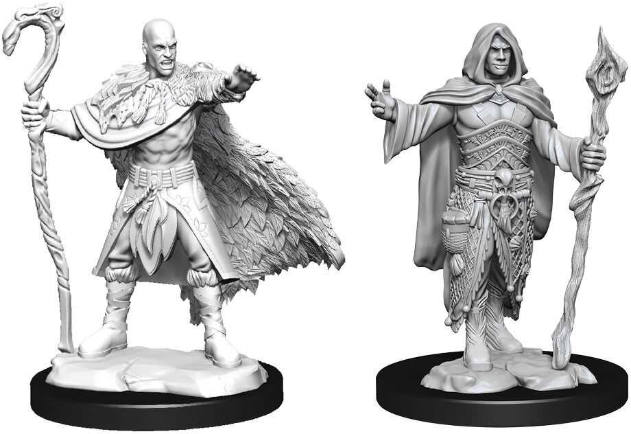 Wiz Kids LLC D;D Nolzur's Marvelous Miniatures Human Druid Male, 28mm Unpainted Miniature for Dungeons & Dragons Games