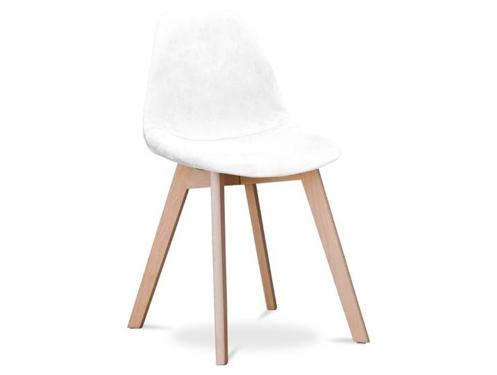 Premium Chaise design Brielle - Tissu Blanc