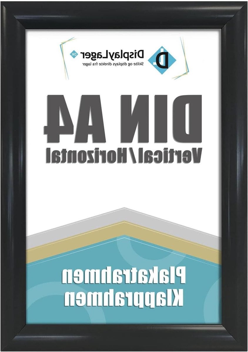 Klapframe Posterlijst A4 - Aluminium Wissellijst - Zwart