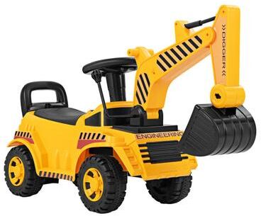 Costway Kids Ride on Excavator with Adjustable Shovel-Yellow