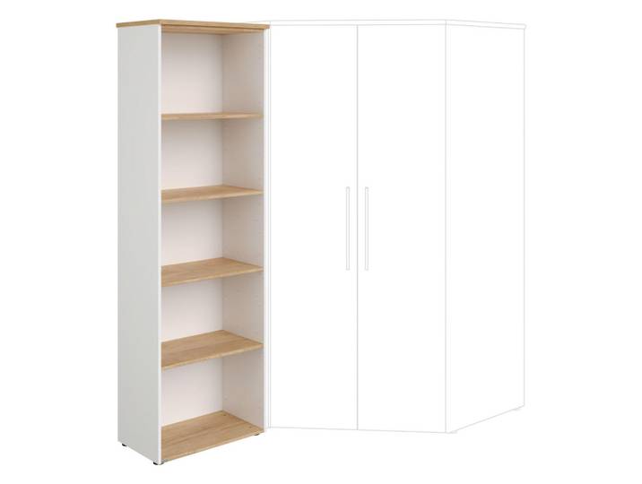 Paidi Babyregal Oscar, Weiß, Eiche, 4 Fächer, 64.2x206x40.2 cm, Blauer Engel, Goldenes M, Kinderzimmer & Jugendzimmer, Kindermöbel, Kinderregale