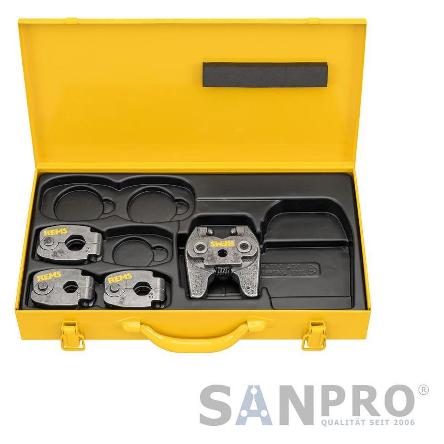 Rems Pressring / Pressnuss Set M15, 18, 22 + Zwischenzange Mini Z8 + Blechkasten (574614R)