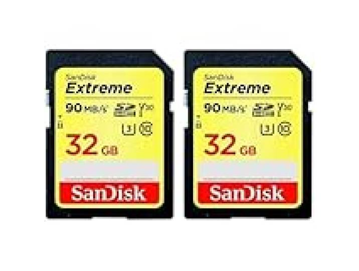 SANDISK - Cards Extreme Plus 32GB SDHC Memory Card 2-Pack 100MB/S 60MB/S UHS-