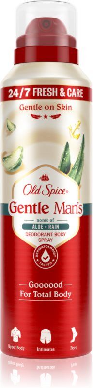 Old Spice Gentle Man's Aloe & Rain déodorant en spray sans aluminium 140 ml