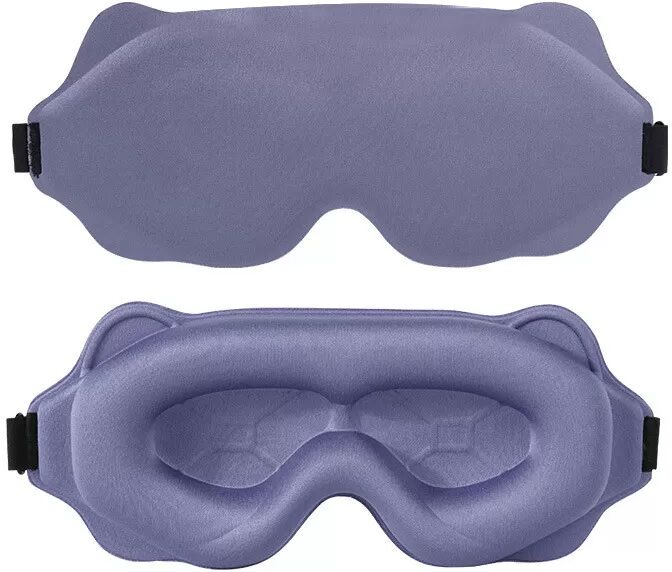 INF 3D Konturierte Verdunkelungs-Schlafmaske für Reisen und Erholung Violett