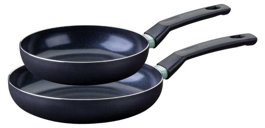 Fackelmann Brandao Set van 2 Inductie Koekenpannen met Keramische Anti-aanbaklaag, 20 en 24 cm