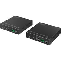HDMI Fiber KVM IP Extender Set, KVM-Switch schwarz, 4K/60Hz