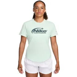 Nike Damen Swift Dri-Fit Short Sleeve Disrupt Top grün