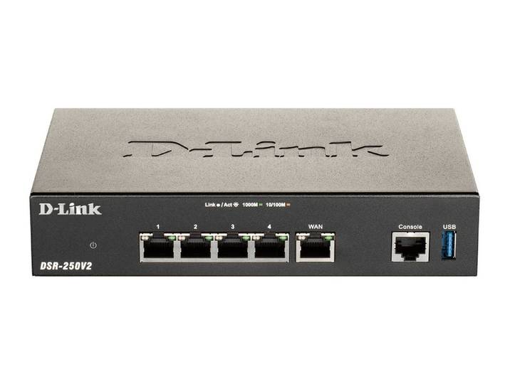 D-Link DSR-250V2 - Router 4-Port-Switch - 1GbE WLAN-Router