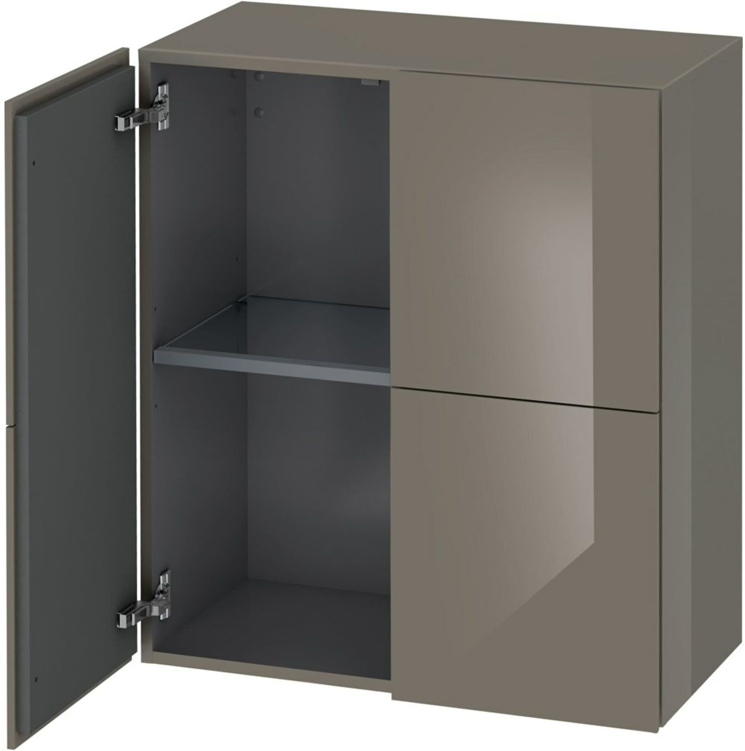 Duravit Halbhochschrank L-Cube 70x36,3x80cm, 2 Tür., flan. Gr Hochglanz (LC117708989)