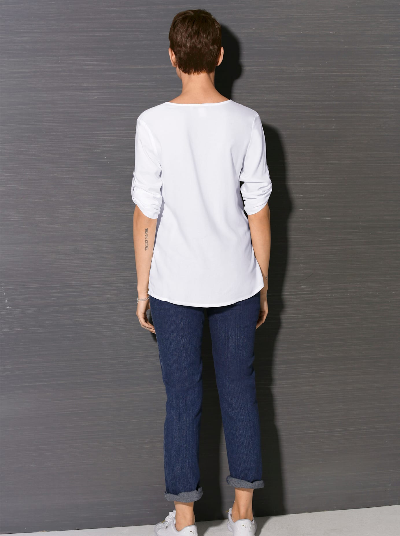Stretch-Jeans LADY, Damen, Gr. 38, Normalgrößen, blau (blau, stone, washed), 98% Baumwolle, 2% Elasthan, unifarben, lang, Jeans Stretch-Jeans