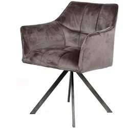 designline »Raster« Armstuhl Velvet anthazit velvet