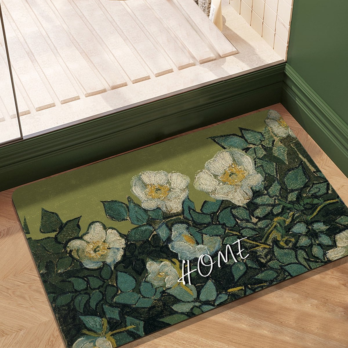 Antislip Badmat Vincent van Gogh Roses Luxe Siliconen Diatomeeënaarde Mat 39,5 x 59 cm