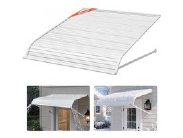 VEVOR Fenstermarkise 101,6x106,6x51 cm, Türvordach, Sonnenschutz, leichte & stabile Aluminium-Außenmarkisen, Schutz vor Regen, Schnee & Sonnenlicht für Tür, Eingang, Fenster, Terrasse, Veranda