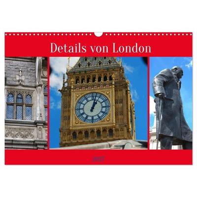 Details von London (Wandkalender 2027 DIN A3 quer), CALVENDO Monatskalender