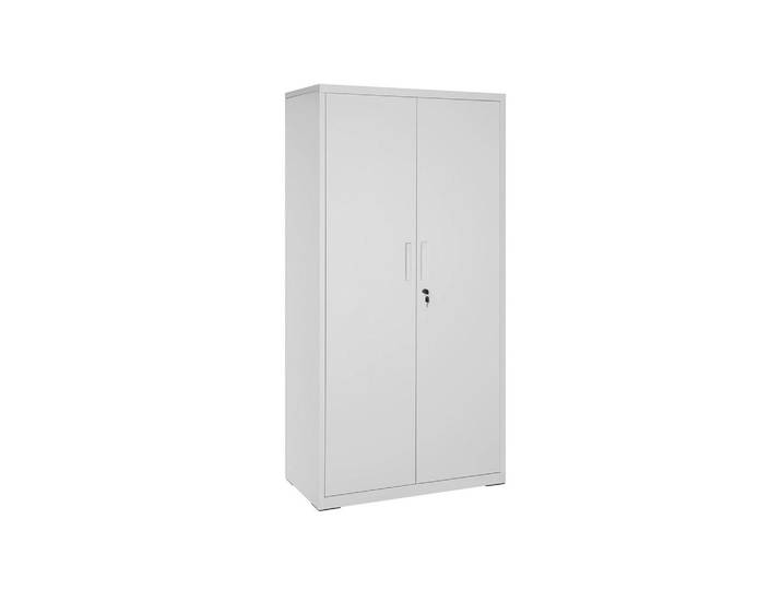 Hansiro Aktenschrank, Grau, Metall, 40x180x80 cm, Büromöbel, Büroschränke, Aktenschränke