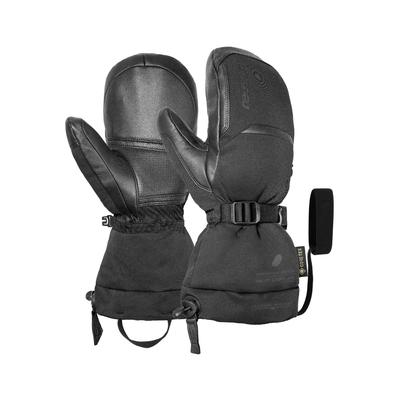 Fäustlinge REUSCH "Volcano Pro", Damen, Gr. 8, schwarz, 35% Polyamid, 32% Leder, 25% Polyester, 7% Elasthan, unifarben, Handschuhe Fäustlinge, mit wasserabweisender Eigenschaft
