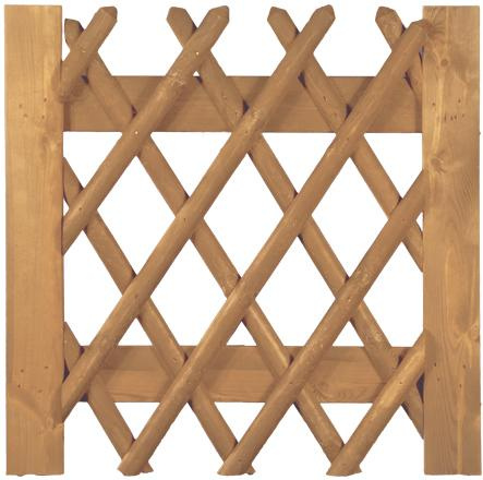 TETZNERJENT Jägerzaun braun Tor 100 x 100 cm 08436044