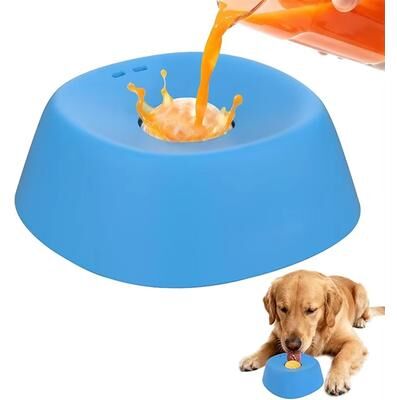 Silver Stone Store Dog Lick Bowl Slow Feeder For Calm Mealtime, Anxiety Relief, And Healthy Eating blue